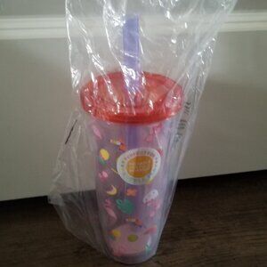 Hello Kitty 24 oz. Travel Tumbler Cup with straw